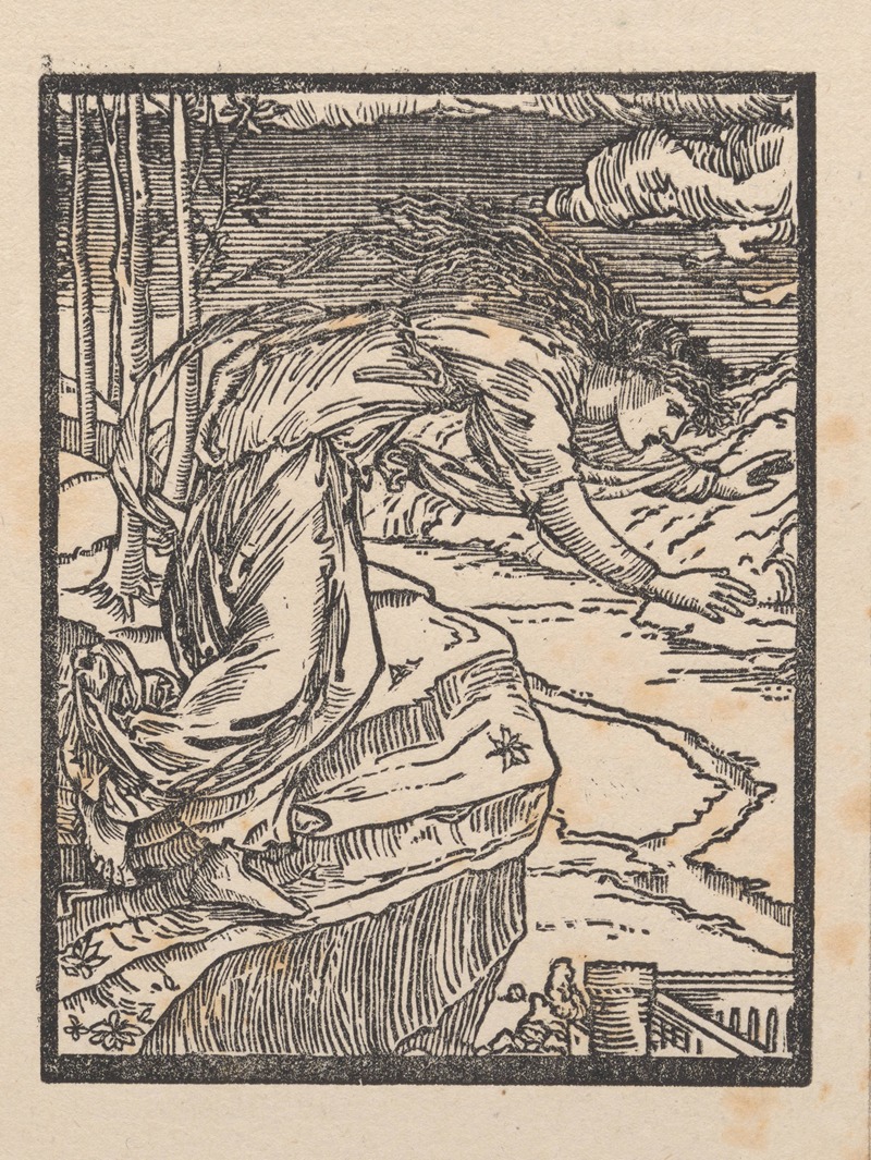 Sir Edward Coley Burne-Jones - The sister leaping from the rock