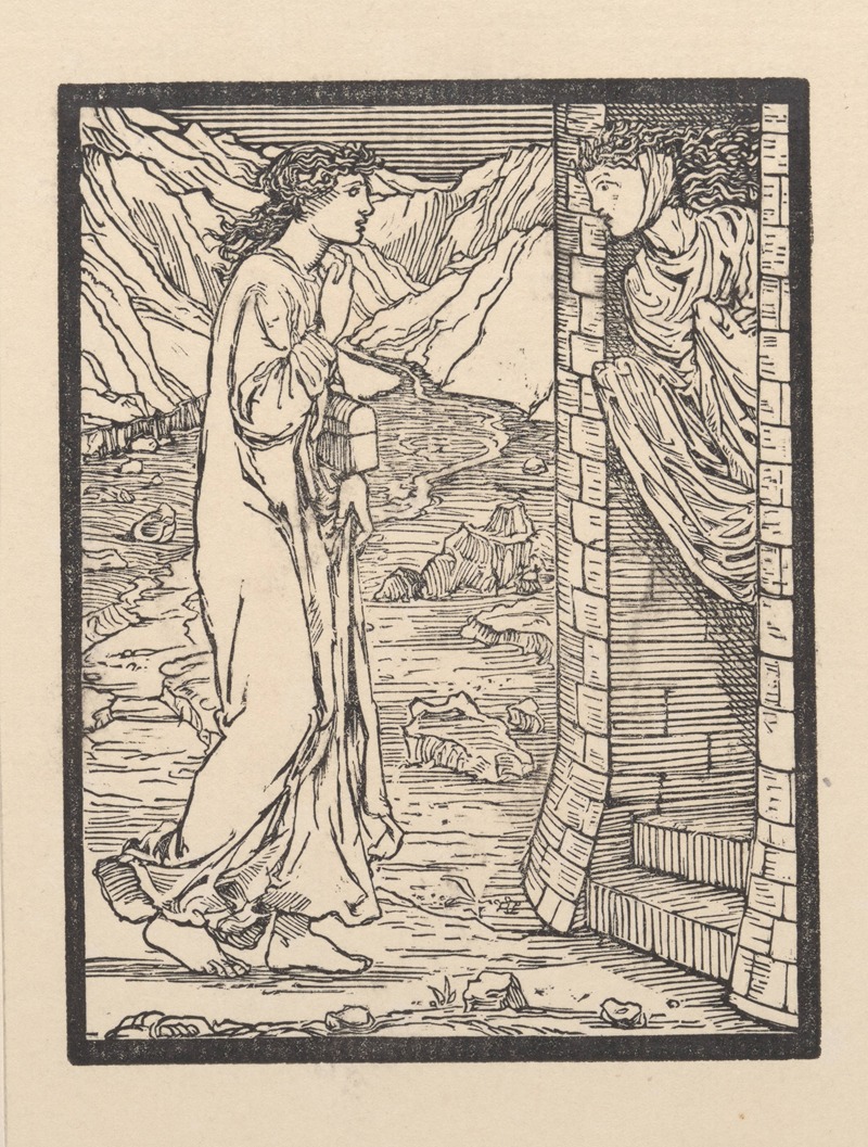 Sir Edward Coley Burne-Jones - Psyche and the Ghost