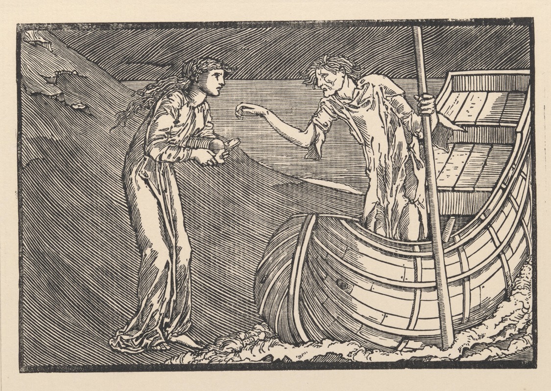 Sir Edward Coley Burne-Jones - Psyche asks aid of Charon