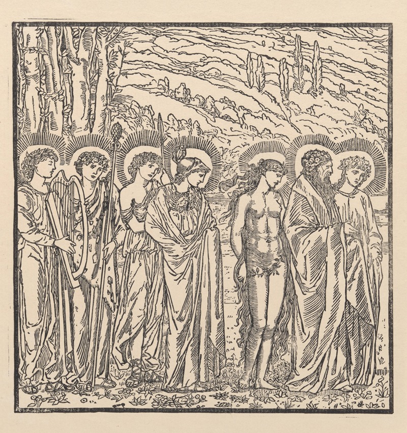 Sir Edward Coley Burne-Jones - Psyche recieved into Olympus II
