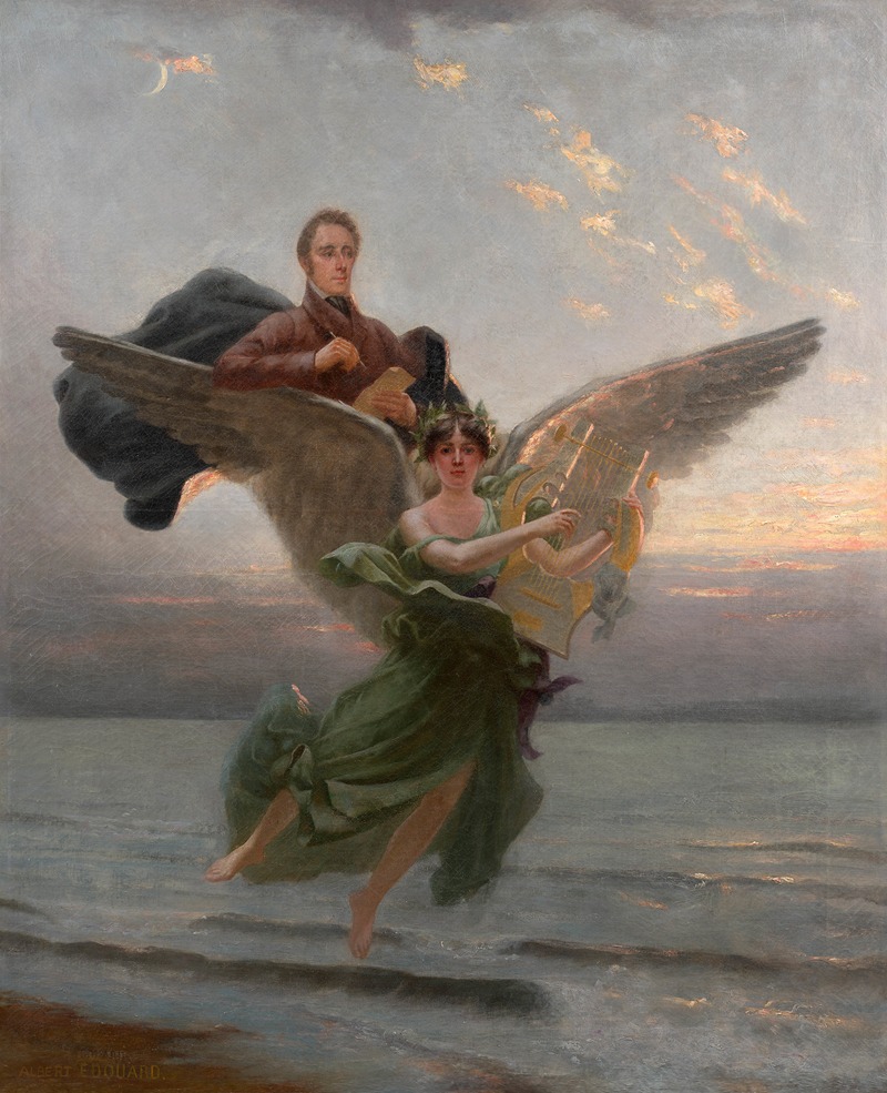 Albert-Jules Edouard - The poet and the muse, from Lamartine