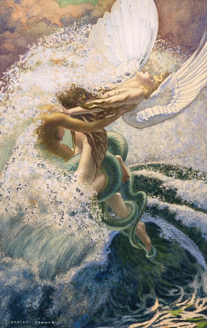 Carlos Schwabe - Spleen and Ideal, illustration for ‘The Flowers of Evil’