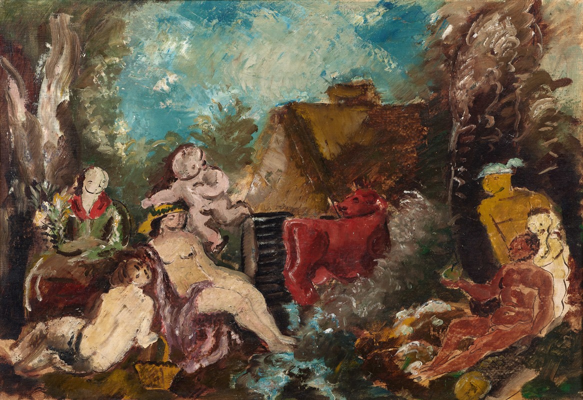 Charles Dufresne - Le Jugement de Pâris entouré de Vénus, de Mercure et d’Amour