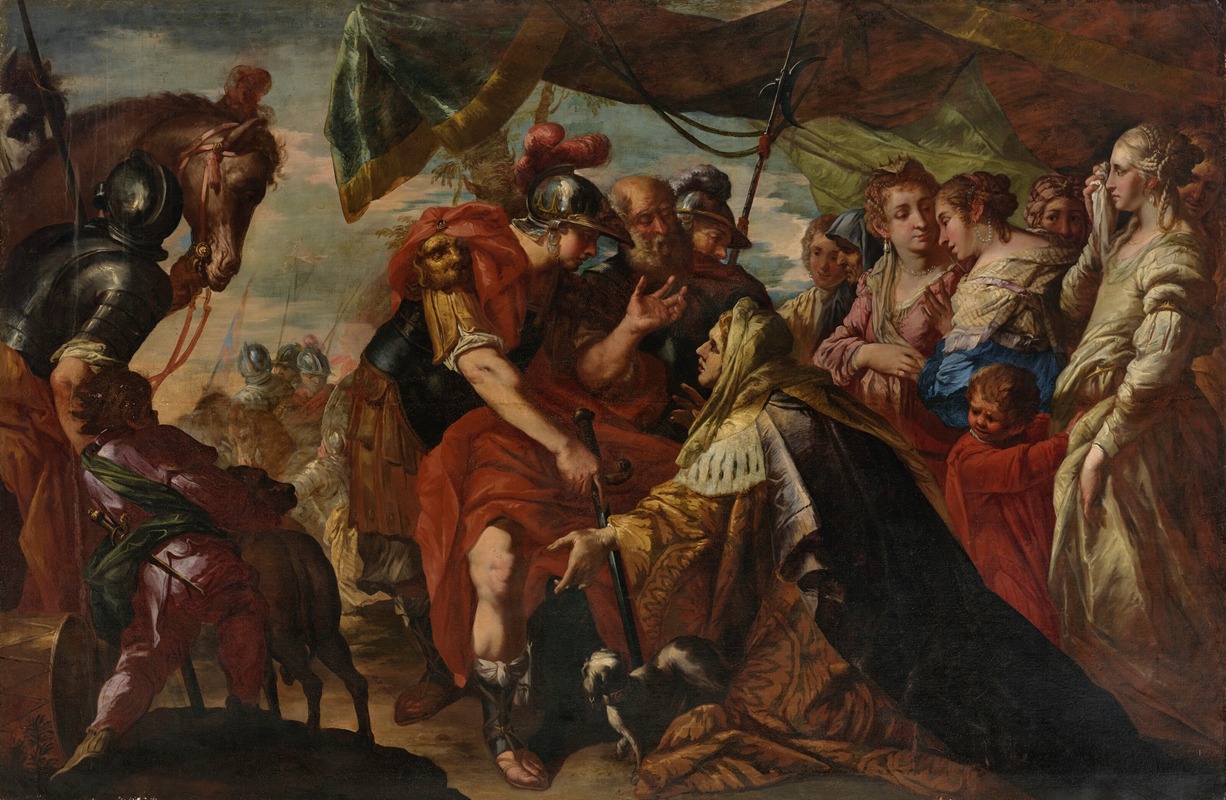 Filippo Abbiati - Coriolanus persuaded by his family to raise the Siege of Rome