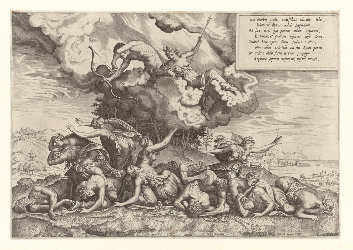 Giulio Romano - Apollo and Artemis Killing Niobe’s Children