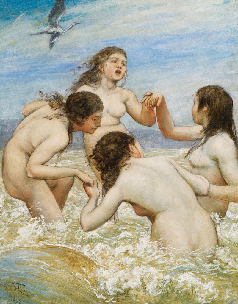 Hans Thoma - Tanz in den Wellen
