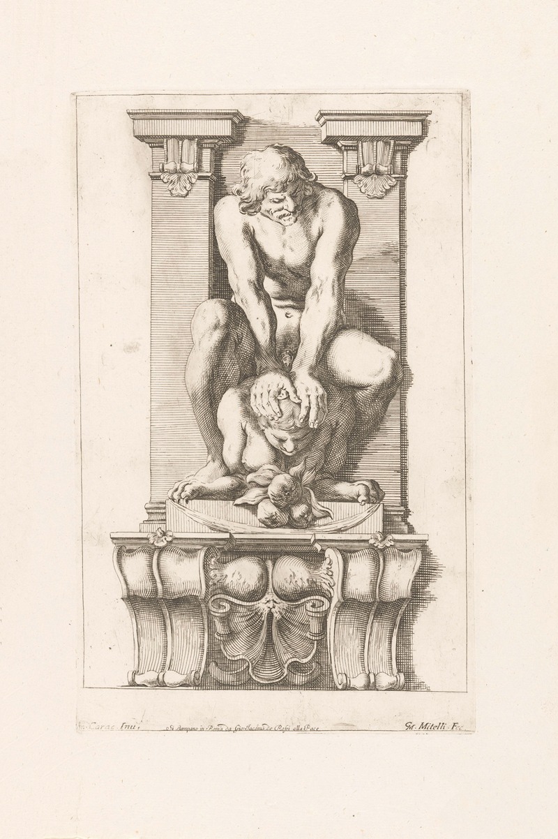 Giuseppe Maria Mitelli - Man subdues a harpy