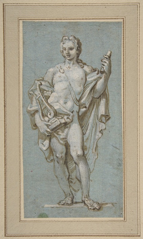 Paolo Gerolamo Piola - Standing Figure of Apollo with a Lyre