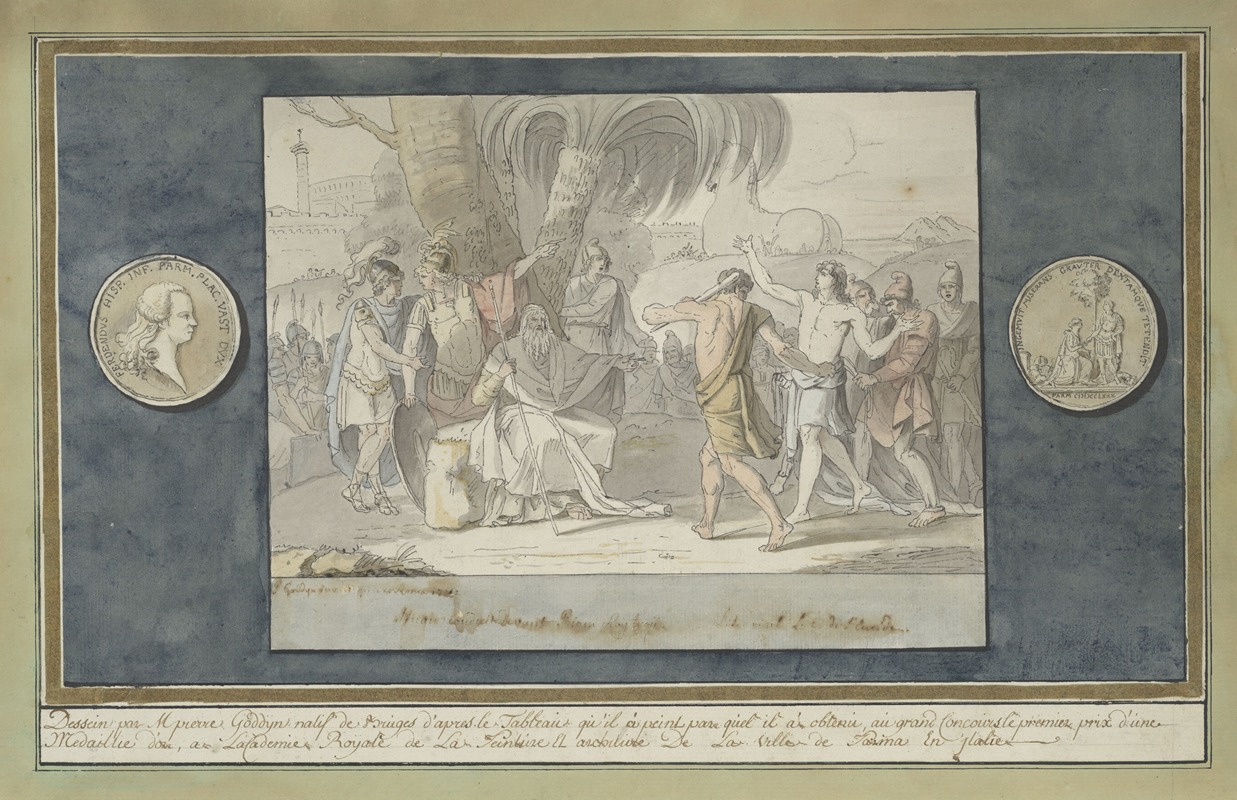Sinon brought before king Priam - Artvee