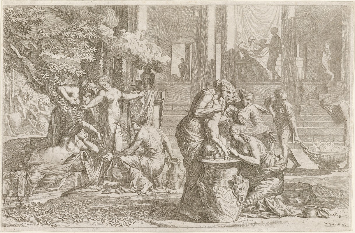 Pietro Testa - Achilles Plunged into Water from the Styx