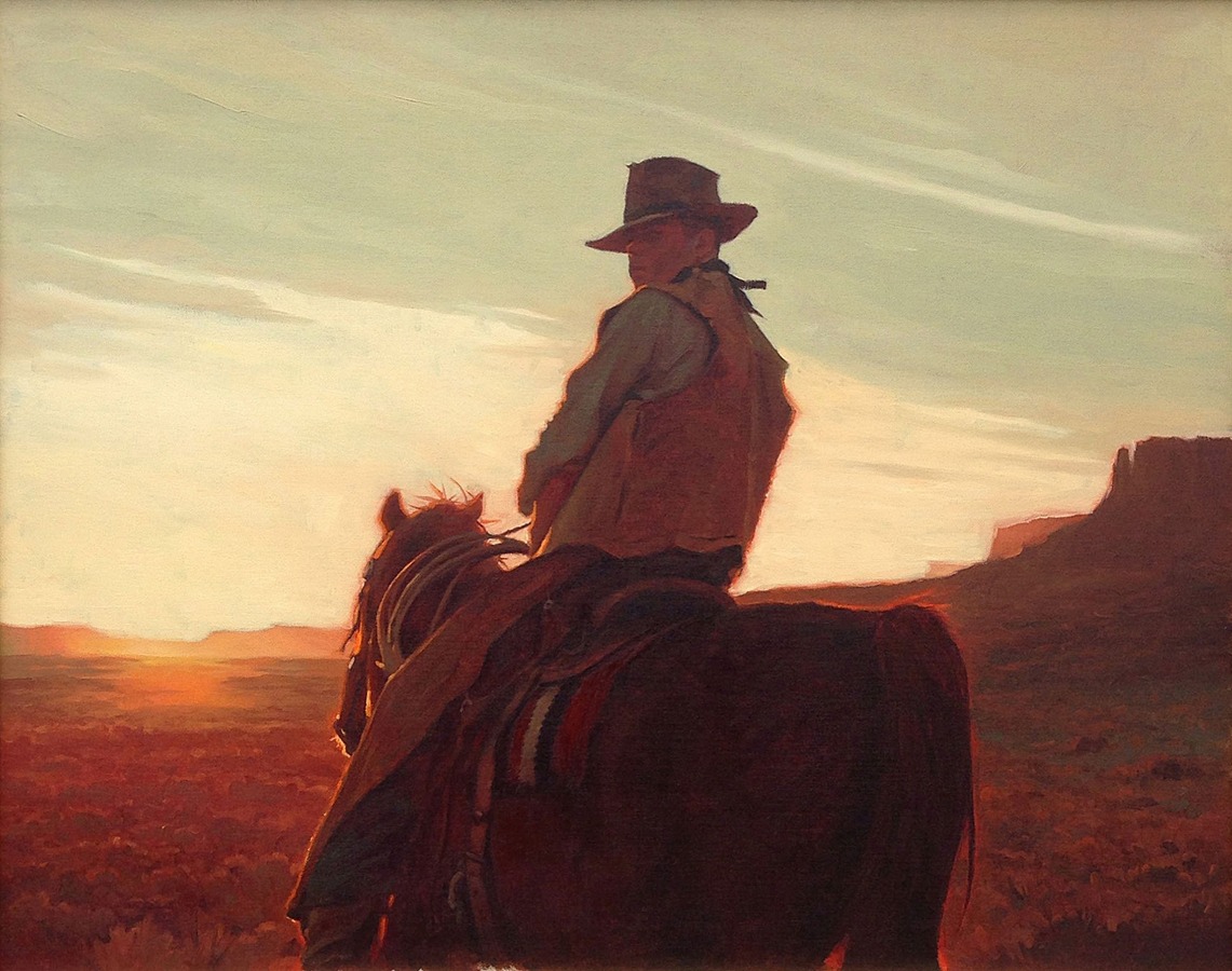 Mark Maggiori - Cowboy at Sunset