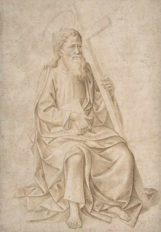 Francesco Pesellino - Saint Philip Seated, Holding a Book and a Cross