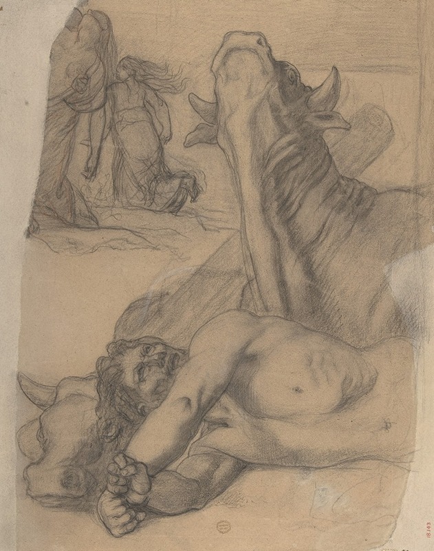 Pierre Puvis de Chavannes - Sketch for War, painting in the Museum of Picardy at Amiens