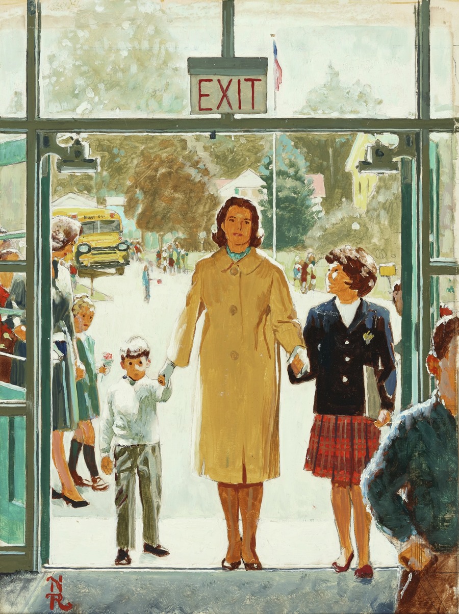 Norman Rockwell - First Day of School, Alternate Idea (Second Version)