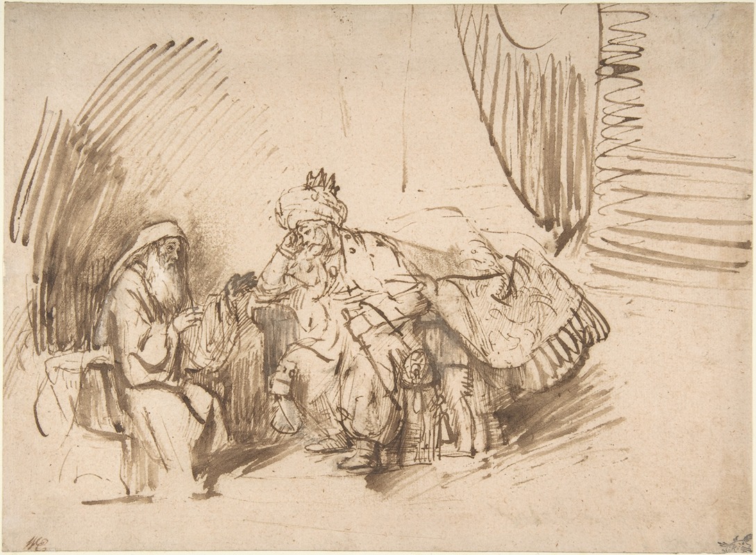 Rembrandt van Rijn - Nathan Admonishing David
