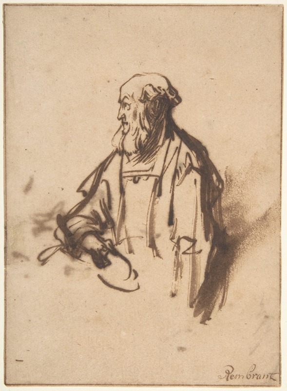Rembrandt van Rijn - Old Man in Profile