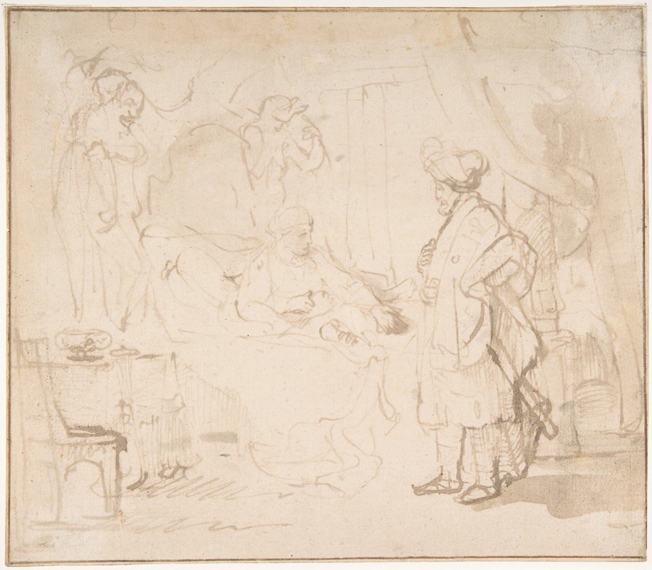 Rembrandt van Rijn - Potiphar’s Wife Accusing Joseph Before her Husband