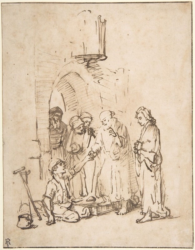 Rembrandt van Rijn - St. Peter and St John Healing the Paralytic