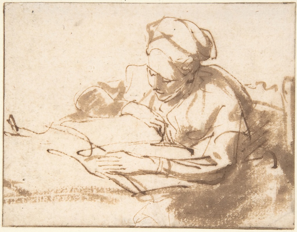 Rembrandt van Rijn - Woman Reading