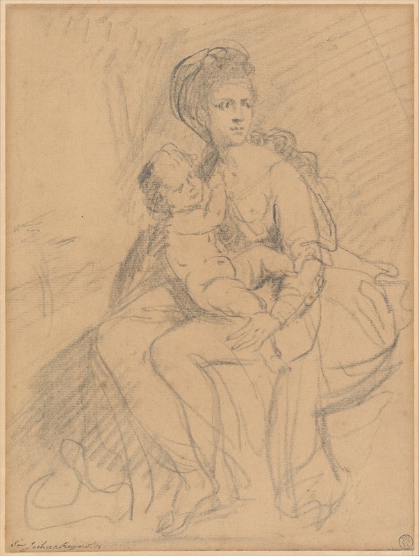Sir Joshua Reynolds - Study of a Woman and Child