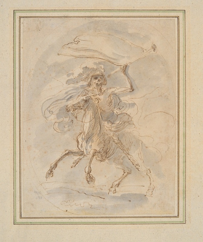 Stefano Della Bella - Death on a Horse, study for the etching in the ‘Five Deaths’ series