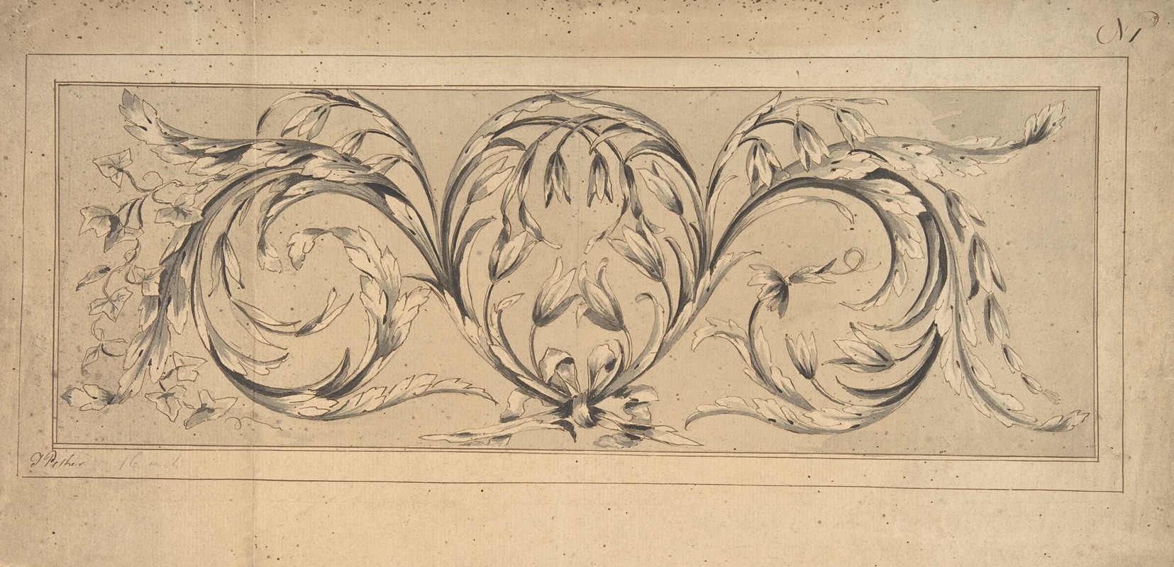 Thomas Pether - Design for Frieze of Foliage