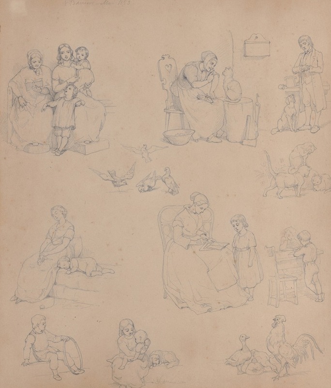 Thomas Vilhelm Petersen - Sketch Sheet of Illustrations