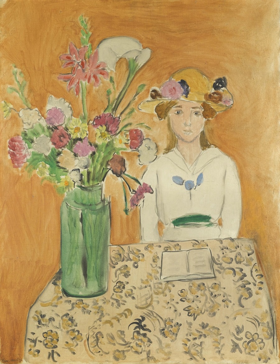 Henri Matisse - La fille en blanc et le bouquet