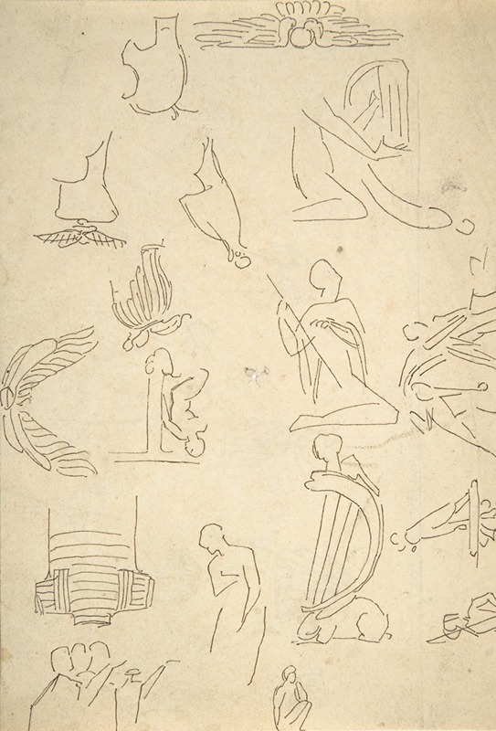 William Pitts - Sketches of Miscellaneous Egyptian Details and Figures