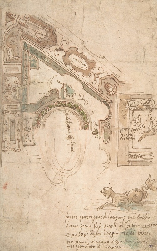 Antenore Ridolfi - Quarter Plan for a Coved Ceiling