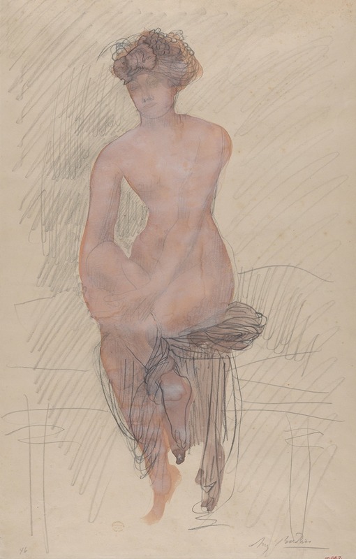 Auguste Rodin - Seated female nude