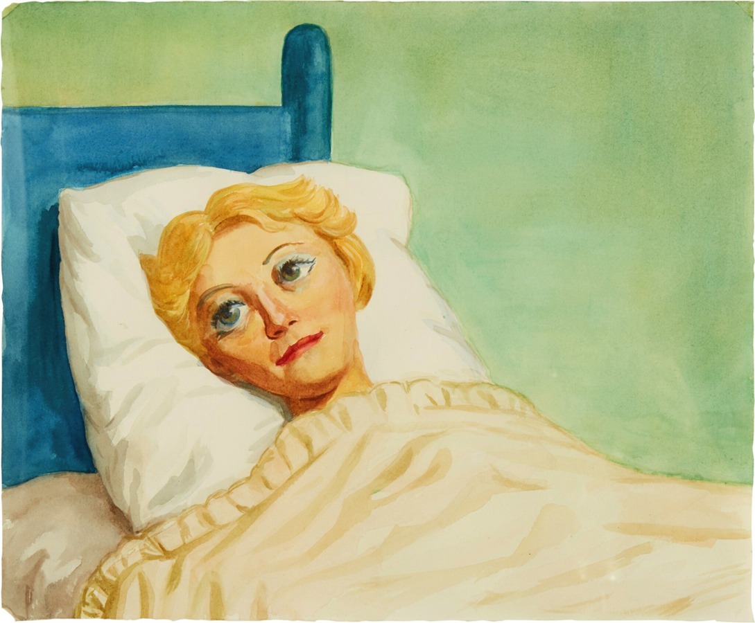 Girl in Bed by John Currin Artvee