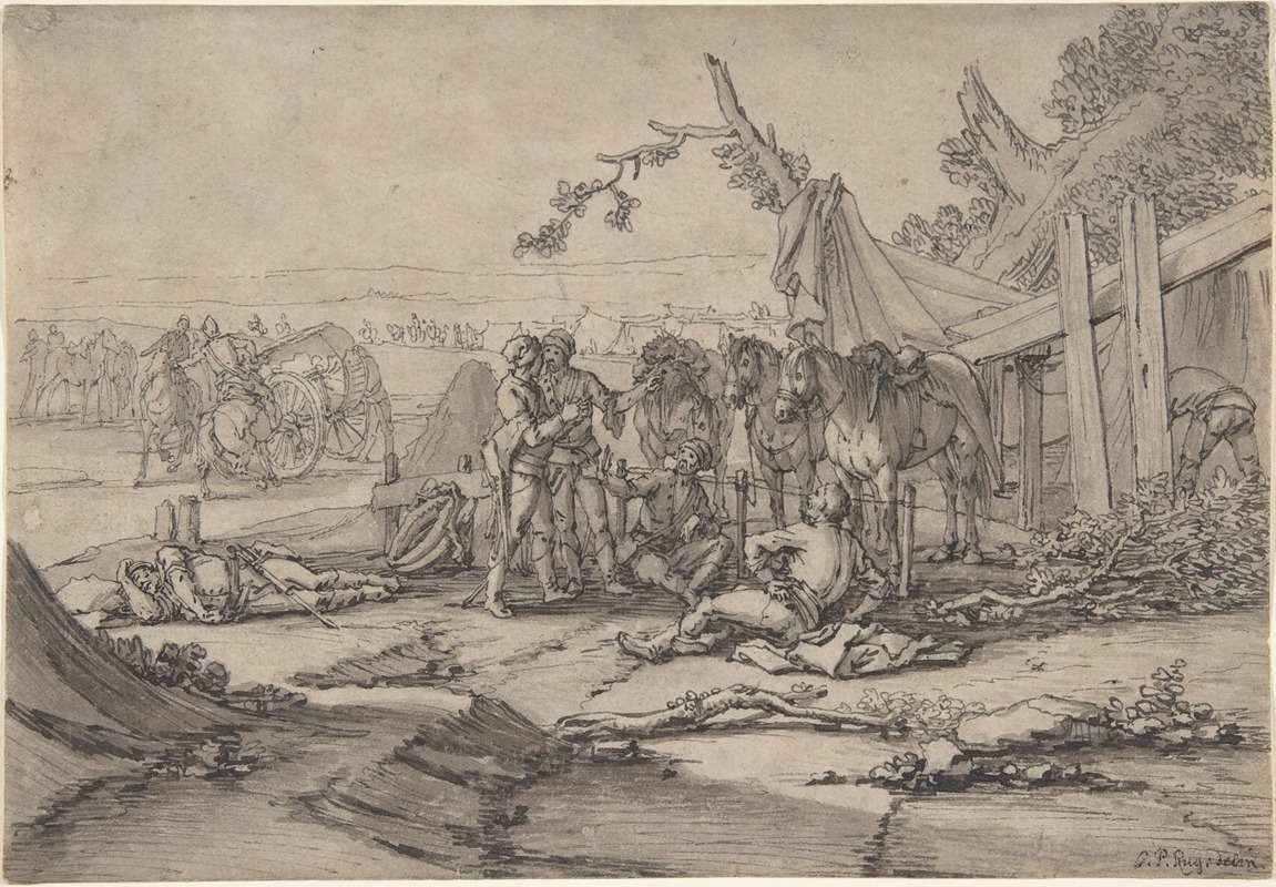 Georg Philipp Rugendas the Elder - Cavalry Men at Rest