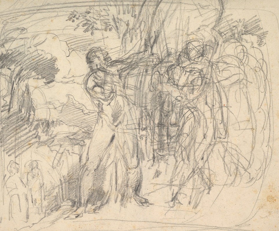 George Richmond - Compositional Study for ‘Comus–The Measure’