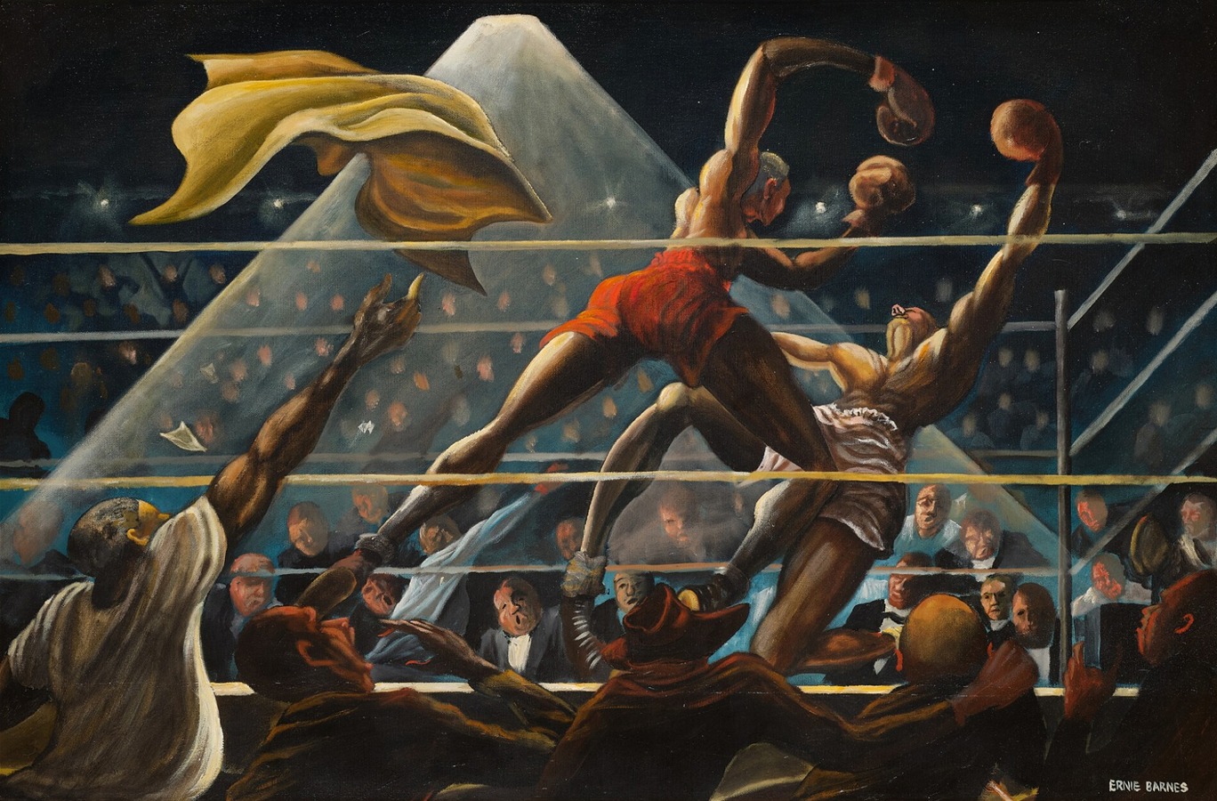 aka Punch from the heavens by Ernie Barnes - Artvee