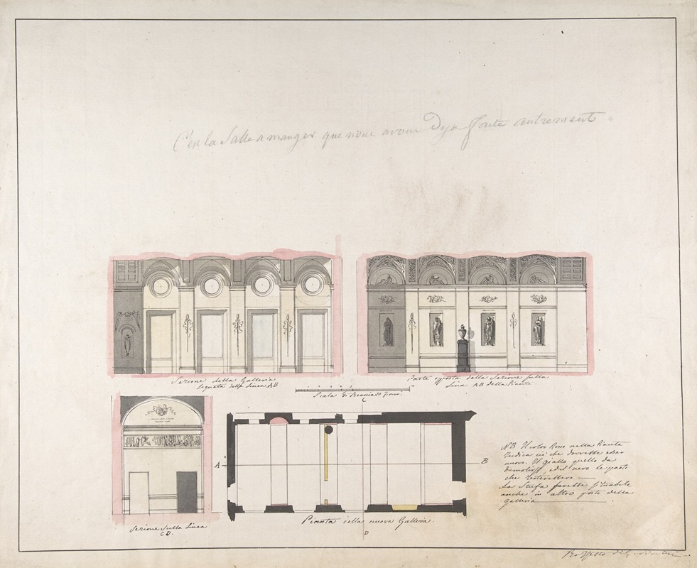 Giovanni Battista Silvestri - Plan ‘della nuova Galleria’