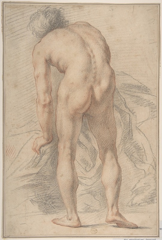 Giovanni da San Giovanni - Nude Male Figure, Rear View