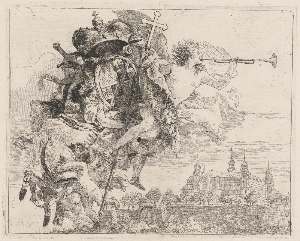 Giovanni Domenico Tiepolo - Arms of Carl Philipp von Greiffenflau, Prince-Bishop of Wurzburg