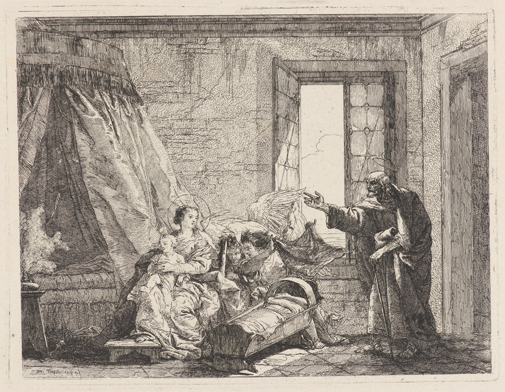 Giovanni Domenico Tiepolo - Joseph Relays to Mary God’s Command to Flee