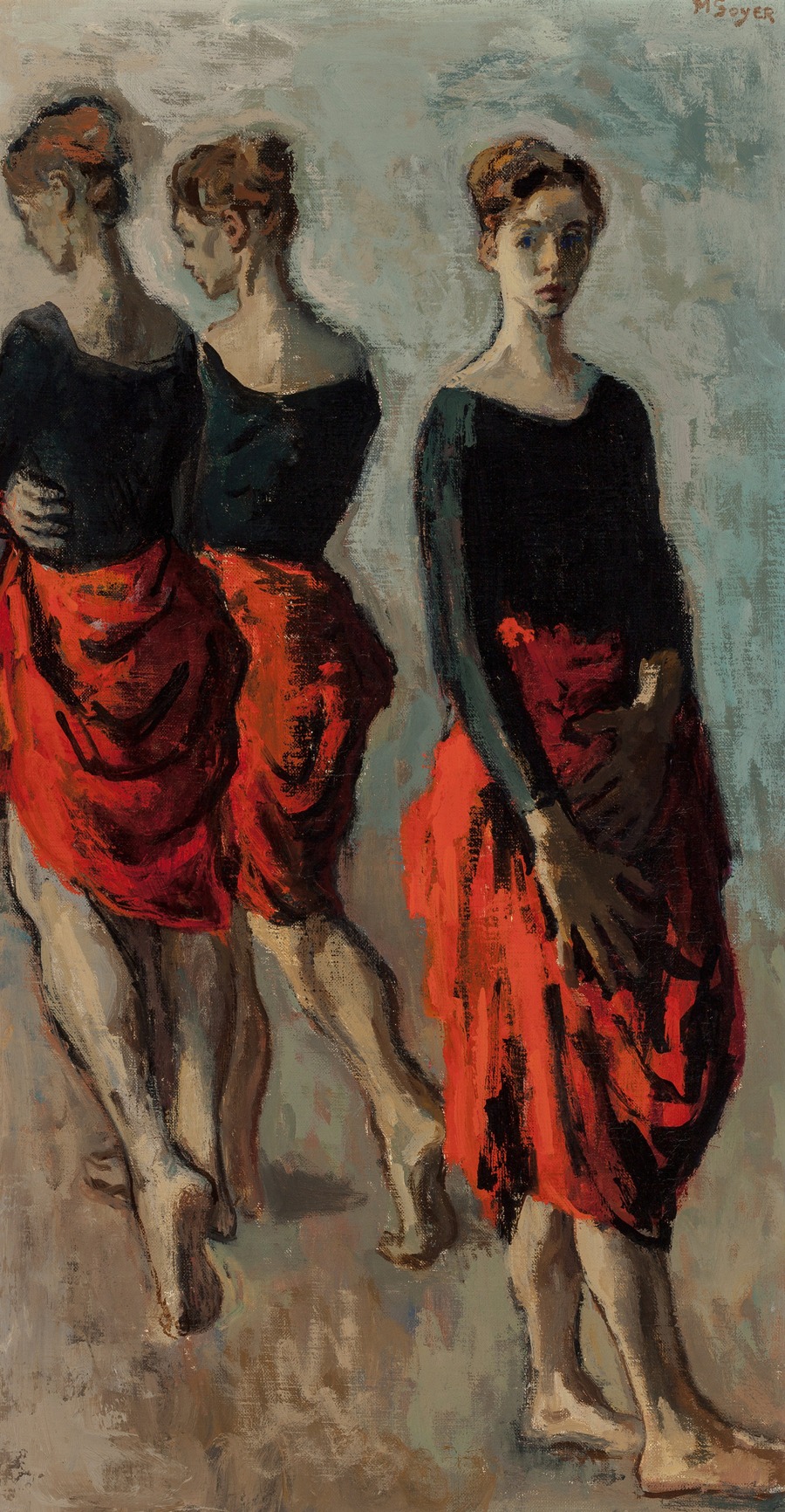 Dancers By Moses Soyer - Artvee