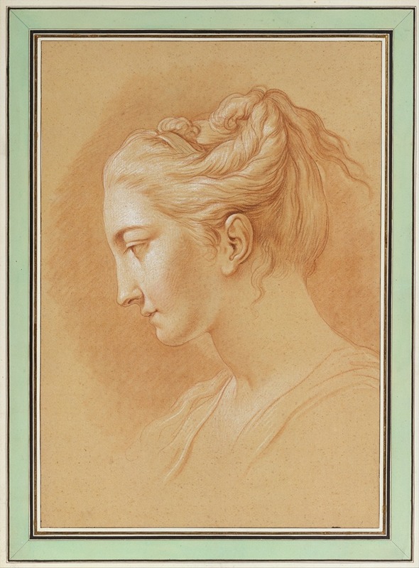 Jacques Philippe Joseph de Saint Quentin - Head of a Young Woman in Profile to Left