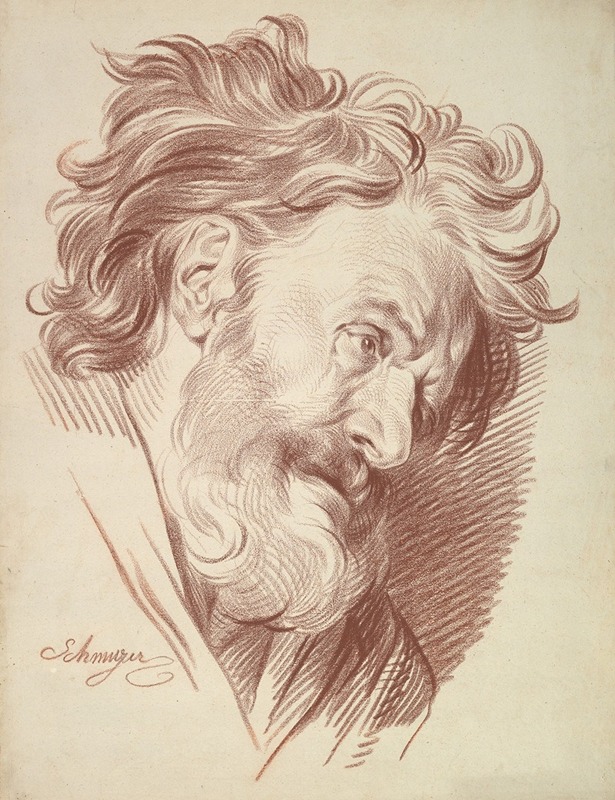 Jakob Matthias Schmutzer - Profile of a Bearded Old Man Looking Right