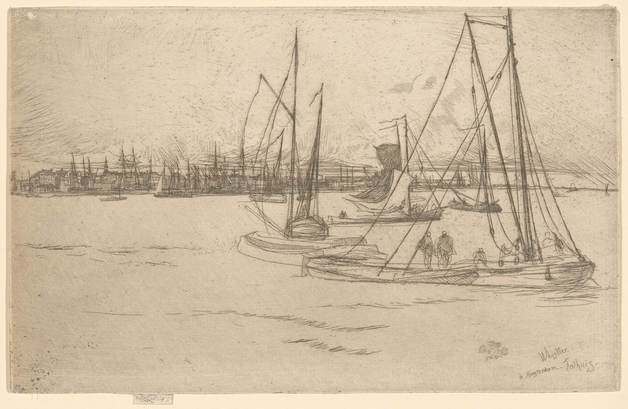 James Abbott McNeill Whistler - Amsterdam from the Tolhuis