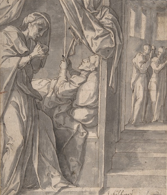 Jan van Scorel - The Death of Saint Hilary