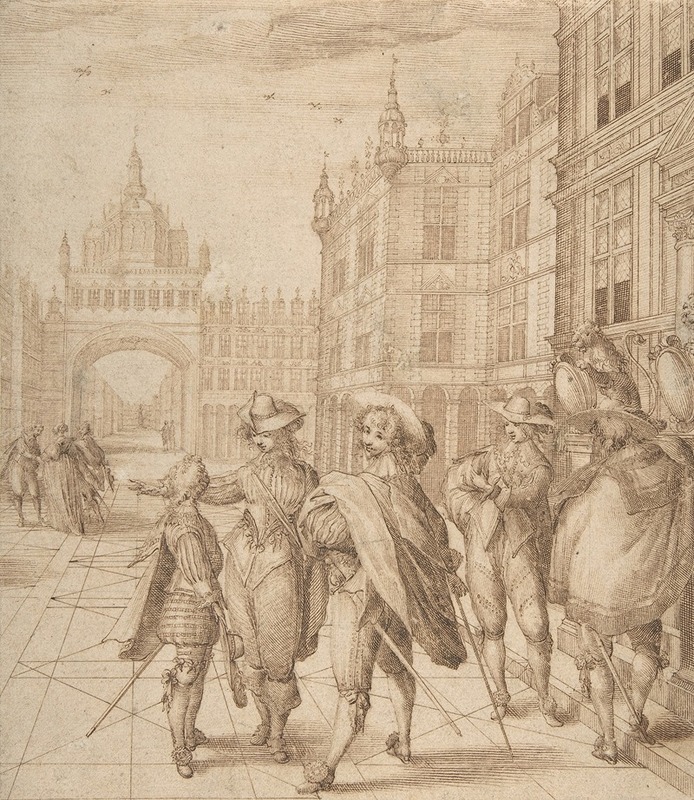 Jean de Saint-Igny - Cavaliers in a City Square