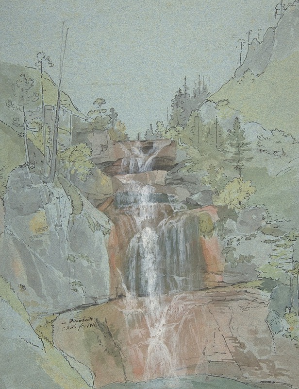 Johann Christoph Rist - Landscape with a Waterfall