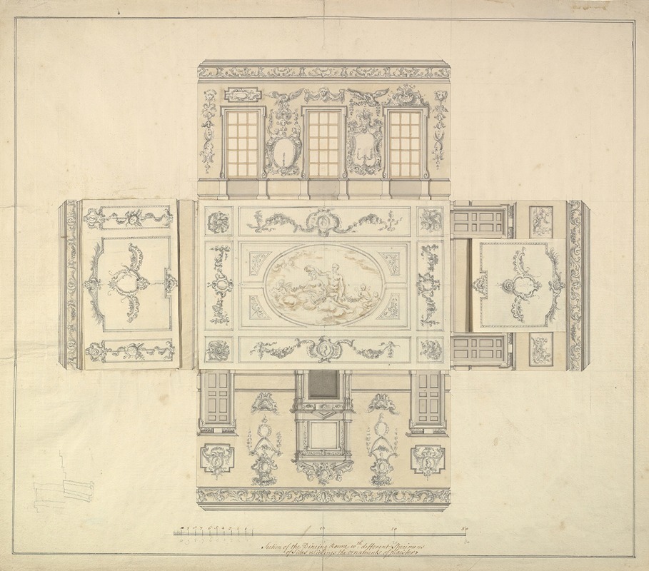 John Sanderson - Dining Room at Kirtlington Park, Oxfordshire