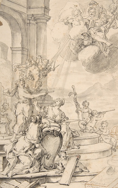 Mauro Soderini - Drawing for a Frontispiece