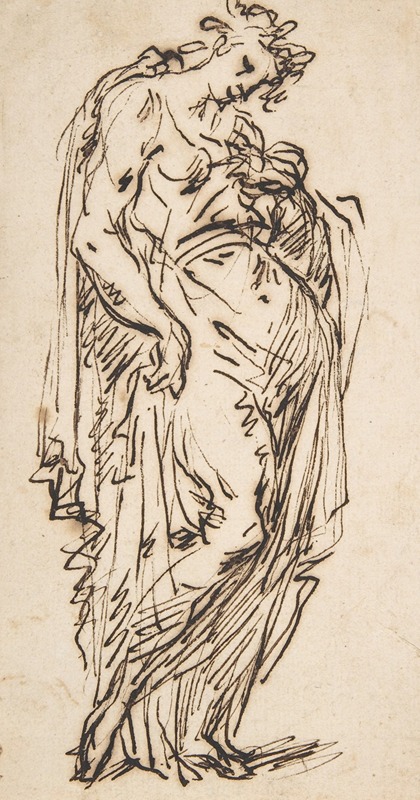 Domenico Gargiulo - Standing Draped Female Figure