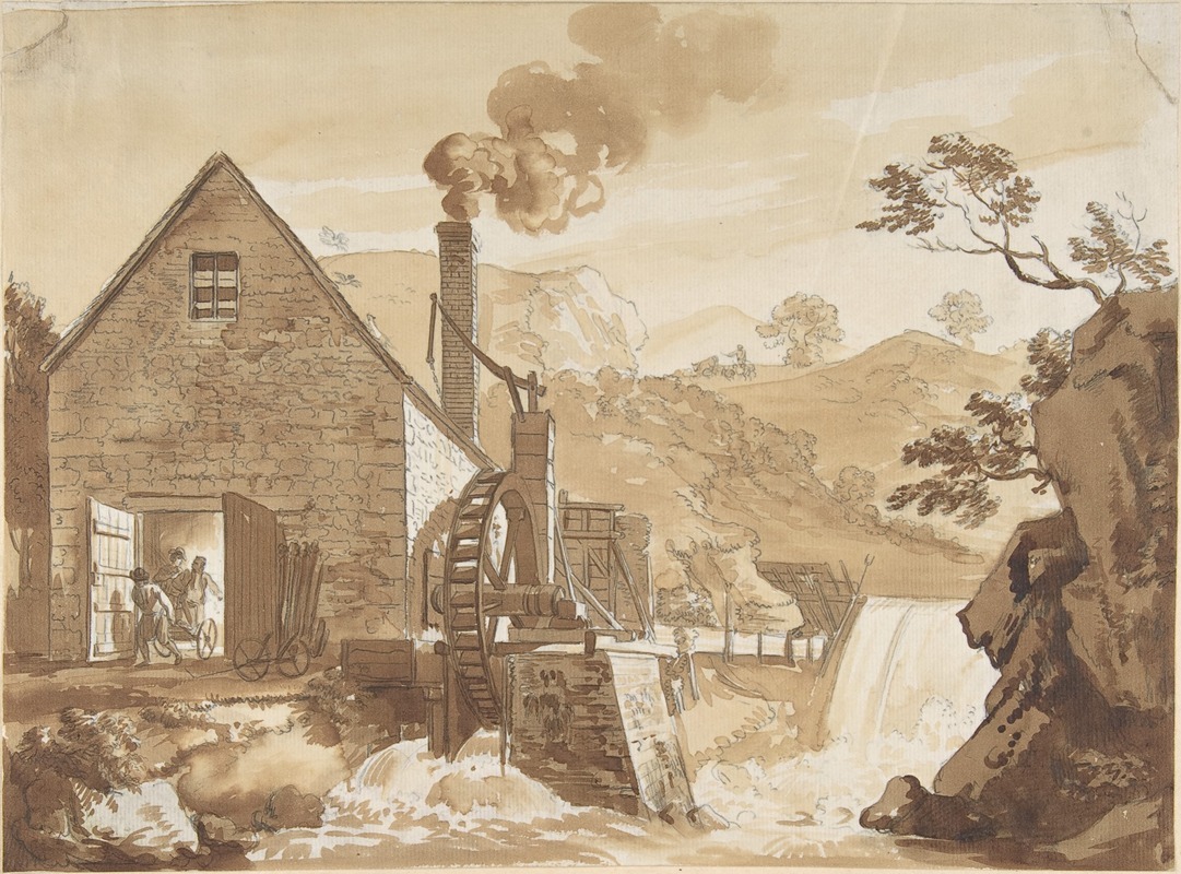 Paul Sandby - The Iron Forge between Dolgelli and Barmouth, Merioneth Shire